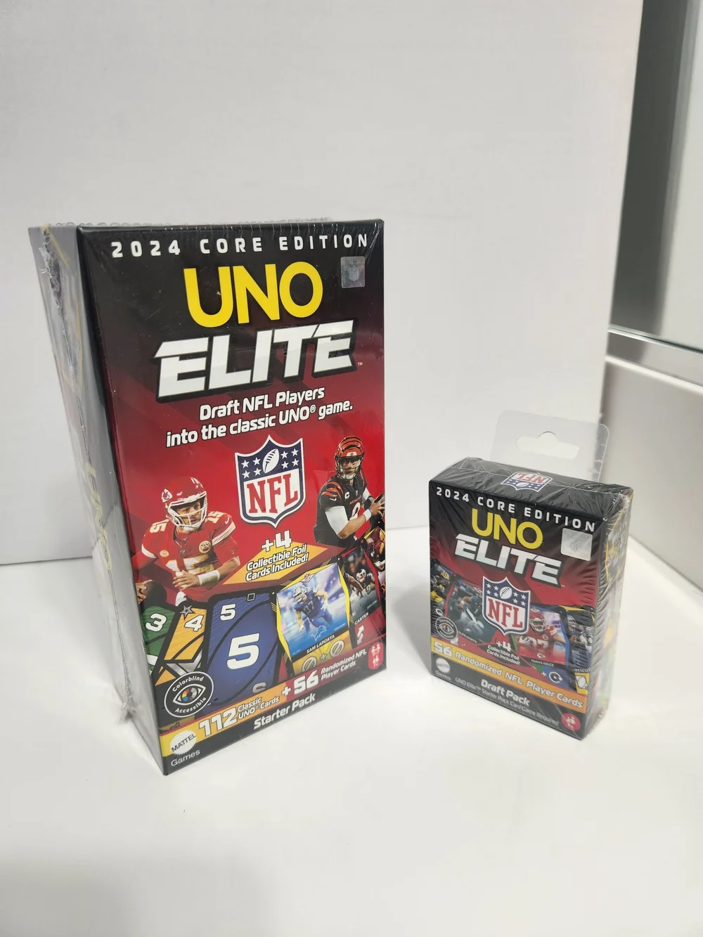 lot of 2 UNO Elite NFL 2024 Core Edition - Red Starter Pack